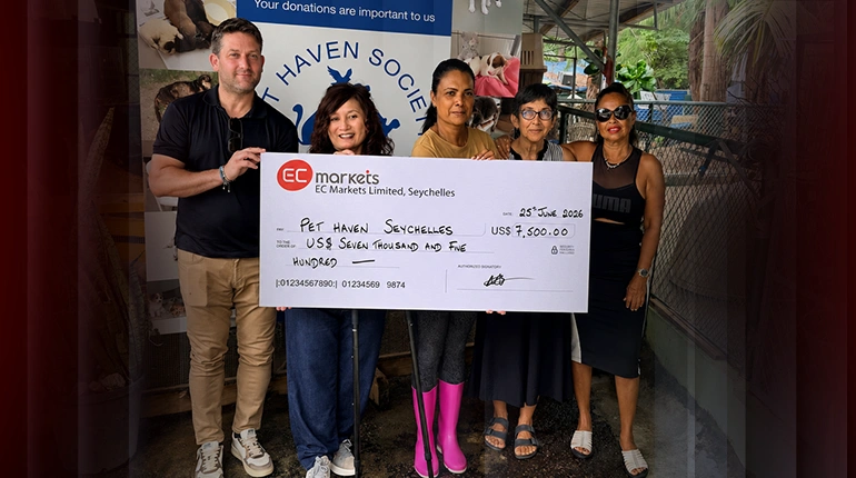 EC Markets Donates $7,500 to Seychelles Pet Haven Society