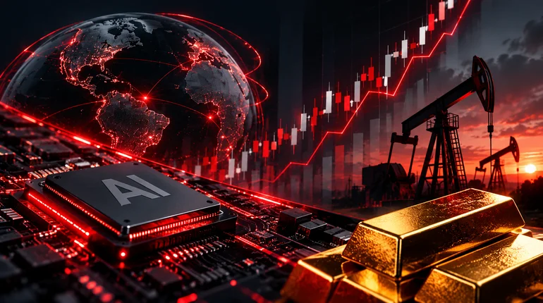 Weekly Market Recap showing US equity gains, AI investment optimism and volatile Treasury yields during 5-9 October 2026.